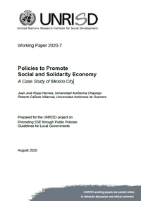 Policies to Promote Social and Solidarity Economy: A Case Study of Mexico City